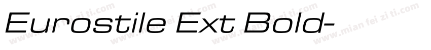 Eurostile Ext Bold字体转换